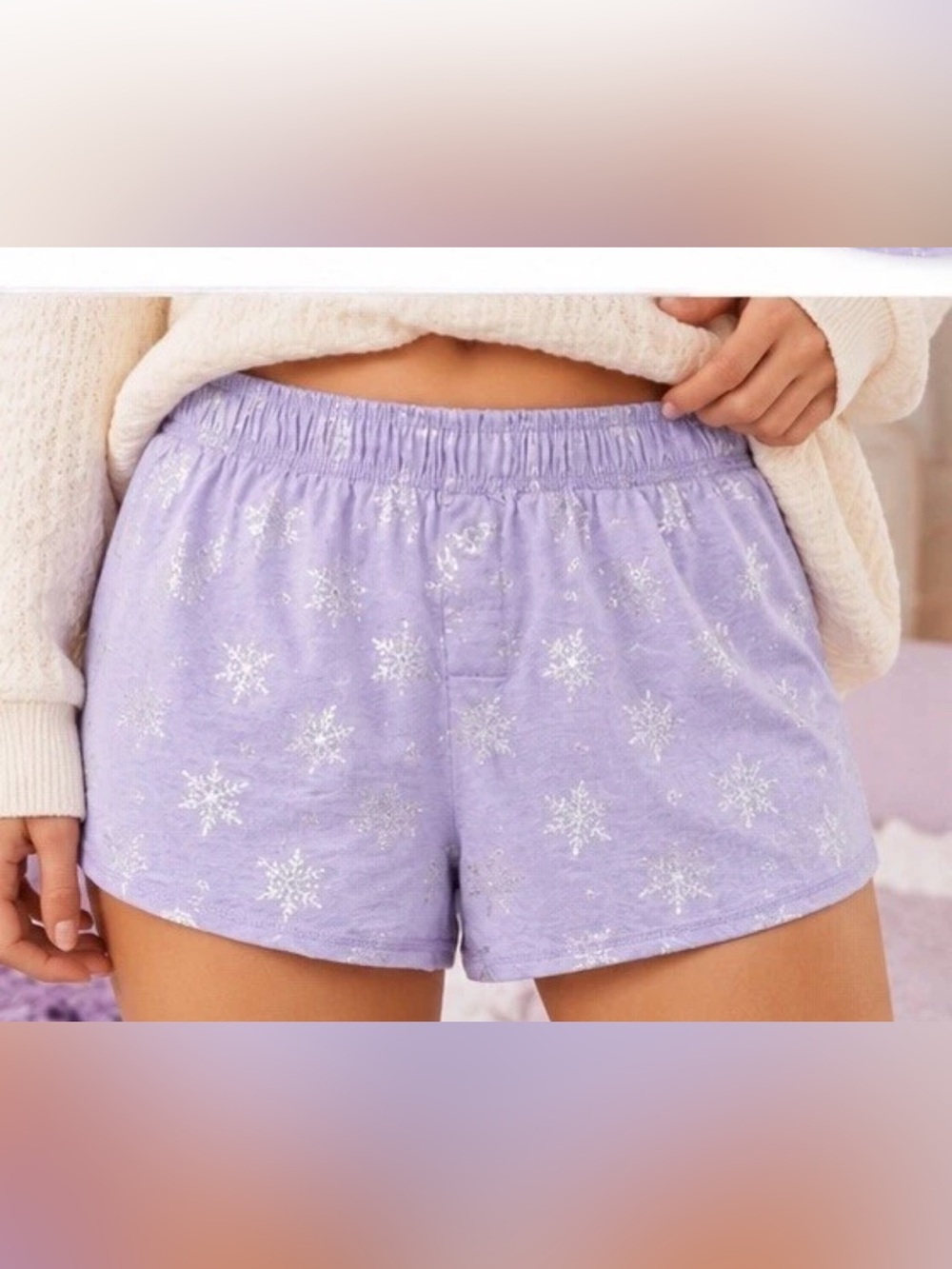 Victoria’s Secret PINK Pajama Shorts Small Purple NEW